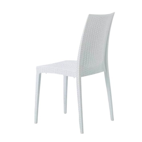 Chaise de Jardin Résine Tressée Empilable Polyrotin Bistrot Grand mode Soleil