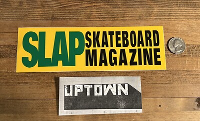 Slap Skateboard Magazine Vintage Sticker Greenaway And Yellow