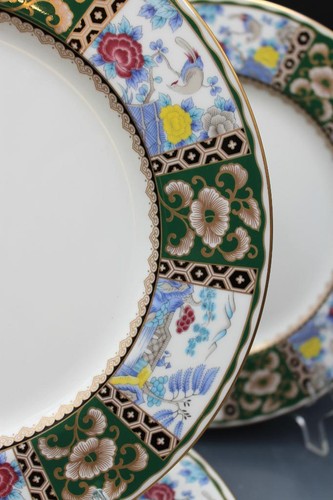 Mikasa Satsuma Branch Pattern Set of 8 Dinner Plates 10.75" Imari Rim - Picture 4 of 11