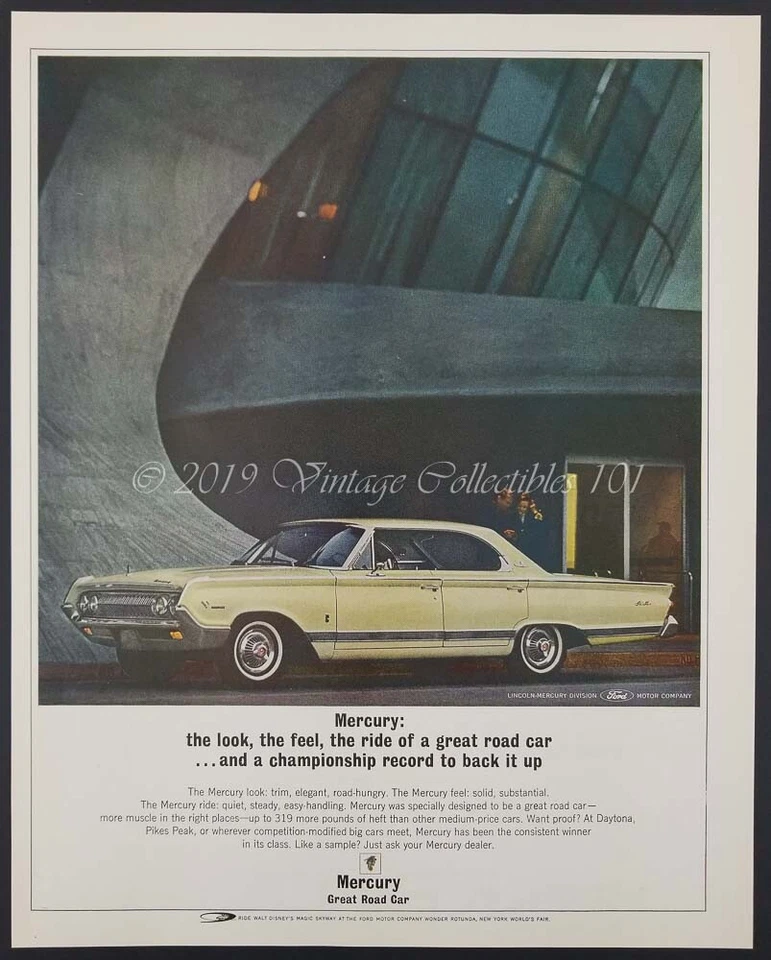1964 Mercury Marauder NY World's Fair Disney Skyway car photo art decor print ad - Image 2 of 4