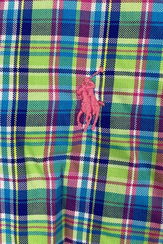 Ralph Lauren Button Up Shirt Mens Green Pink Colorful Madras Plaid Non Iron XL - Picture 4 of 8