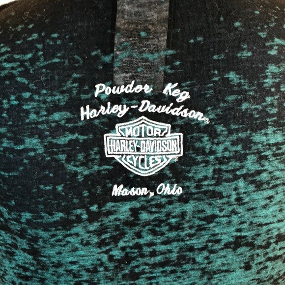 HarleyDavidson Powder Keg, Mason OH. Teal/black Gem