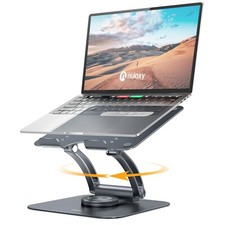 Nulaxy 360  Rotating Laptop Stand for Desk, Ergonomic Notebook Riser with A