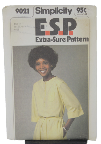 Simplicity Schnittmuster 9021 ESP Gr. H 6,8,10 Misses Pullover Kleid ungeschnitten - Bild 1 von 4