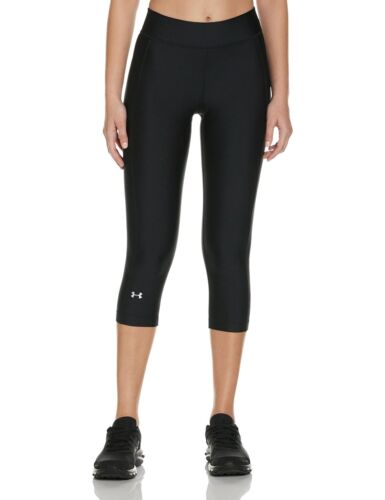 Under Armour Capri Leggings Womens 4-6 Extra Small Black HeatGear Breathable - Picture 7 of 11