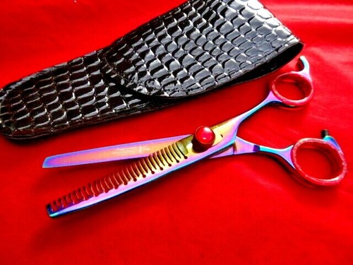 Expensive Titanium 6.5" Hairdressing Hair Thinning Scissors/Japanese Steel - Picture 5 of 11