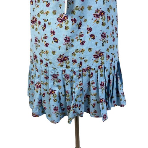 Urban Outfitters Camille Mini Dress S Blue Sleeveless Floral NWT - Picture 7 of 10