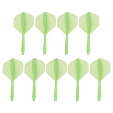 Integrated Dart Shaft Flights, 9 Pack Lightweight Dart Flight Set, Green