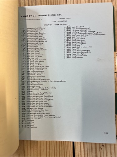 Manitowoc 3900T Parts Manual Serial # 399038 Genuine OEM Pre-owned Free Ship - Picture 6 of 9