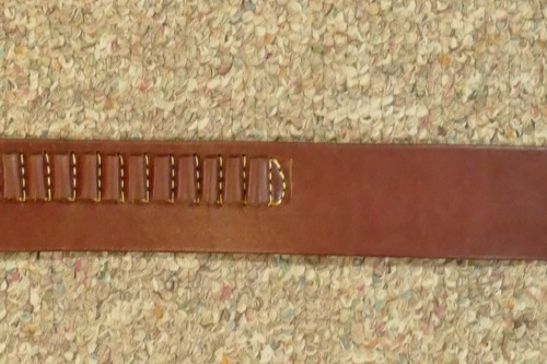 Hunter 122 LG .22 Caliber Cartridge Brown Leather Belt Western Cowboy Ammo Belt - Picture 4 of 11