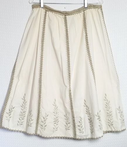 Vintage J.M. Pink Women's Beige Embroidered Hand Crochet Floral Dress Set Size L - Picture 13 of 13