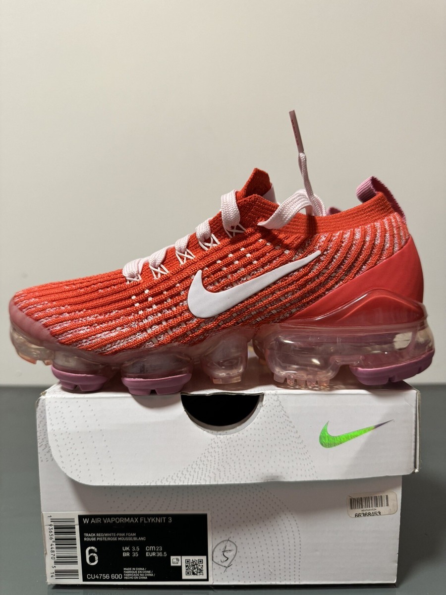 Nike W Air VaporMax Flyknit 3 Red 2020 Size W5 CU4756 600