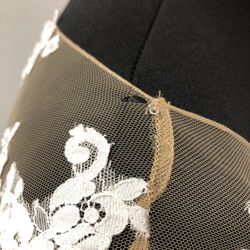 Pronovias Primadona Off White Dual Lace Wedding Dress Gown Guipure Motifs UK 12 - Picture 10 of 24