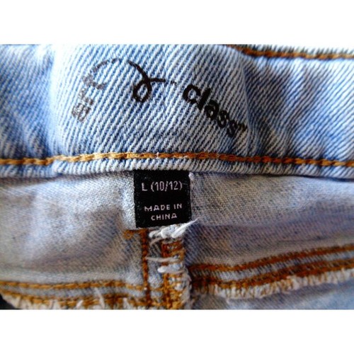 Art Class Distressed Jean Cut Off Shorts Adjustable Waist Band Girls Sz L 10/12 - Picture 4 of 7