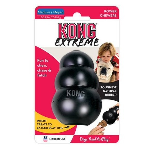 KONG¹ EXTREME BLACK Original Rubber Dog toy Chew S/M/L/XL/XXL FREE SHIPPING - Picture 6 of 9