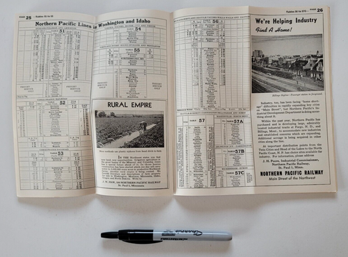 1947 Northern Pacific Railway Yellowstone Park Line Passenger Schedules NCL - Picture 5 of 9