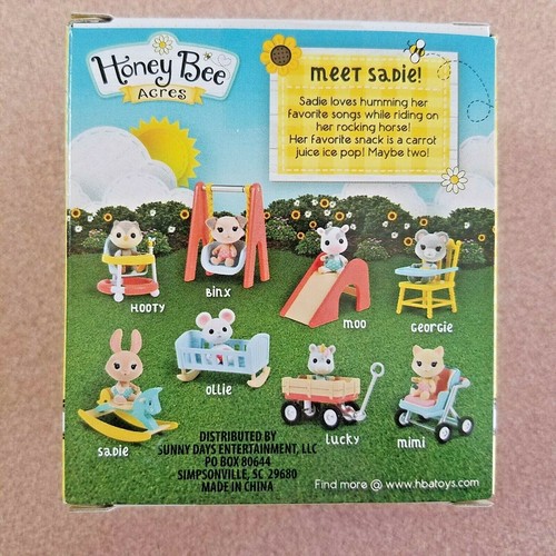 Honey Bee Acres Baby Sadie beflockt Hase Kaninchen Schaukelpferd Fuzzy Honigbiene - Bild 5 von 5
