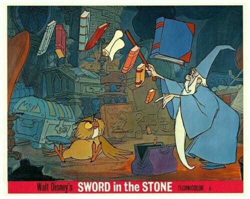 Sword in the Stone Original Lobby Card Disney Animation Merlin Owl Flying Books | eBay Sword in the Stone Original Lobby Card Disney Animation Merlin Owl Flying Books | eBay