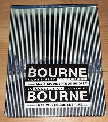 The Bourne Classified Collection (Blu-ray, 5-Disc Set) SteelBook Case / 4 Movies