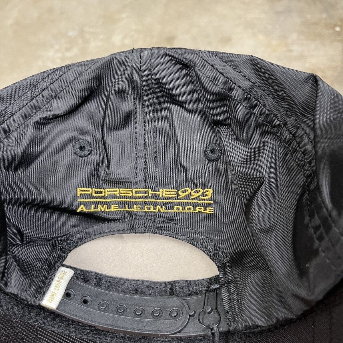Aime leon dore Porsche 993 Turbo Racing Nylon Hat Jet Black Aime leon dore Porsche 993 Turbo Racing Nylon Hat Jet Black