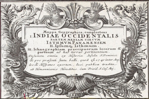 Mapa "Mappa Geographica. Indiae Occidentalis" (Indias Occidentales) Homann Herederos, 1740 - Imagen 3 de 13