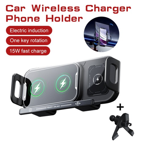 For Samsung Galaxy Z Fold 6 S24 Wireless Car Charger Automatic Car Mount Holder - Afbeelding 1 van 23