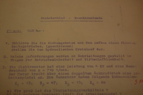 DDR Fachabschluss Maschinenkunde Fragen Arbeit Maschinenschlosser Getriebe Pumpe - Bild 2 von 2