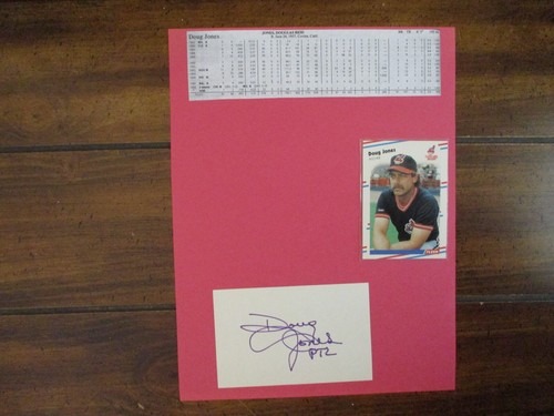 DOUG  JONES(Died-2024)Signed Trimmed Index Card 8 x 11 Display w/Obit/1988 Fleer - Picture 2 of 12