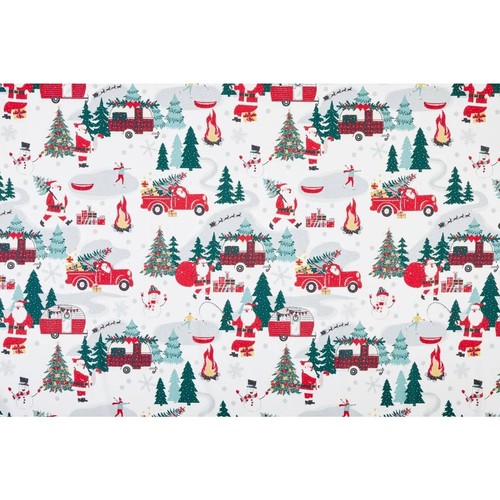 New The Lakeside Collection Christmas Camper Shower Curtain Santa Holiday Tree N - Picture 2 of 4