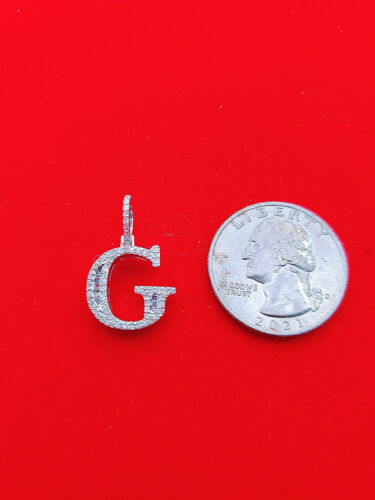 Natural Diamond 0.25ct Initial Pendant in 10K Yellow/White Gold - Picture 50 of 191