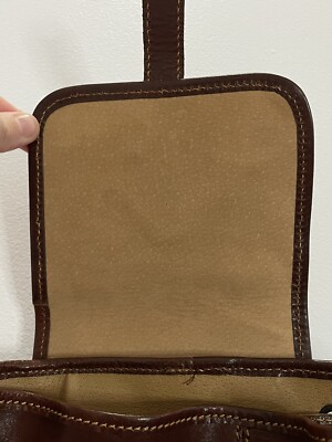 Alessia Genuine Leather Backpack Italian Made In Italy Buckle Stitched Top  Flap | eBay