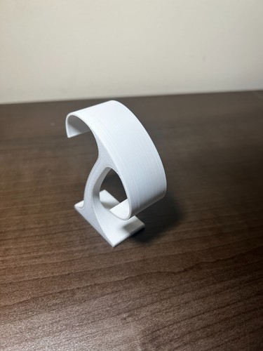 Matte White Plastic Watch Stand | Curved Display Stand/Holder | Watch & Bracelet - Picture 3 of 15