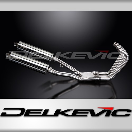 Yamaha FJ1200 3CV 1989-1992 Complete Exhaust 4-2 18" Oval Stainless Mufflers - Bild 1 von 5