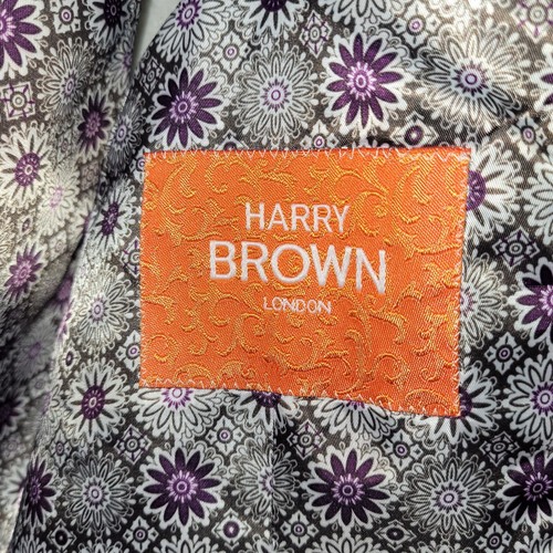 Abrigo Harry Marrón Londres Cintura Para Hombres 38R Negro Chaleco Oficina Ciudad Hipster Preppy - Imagen 4 de 11