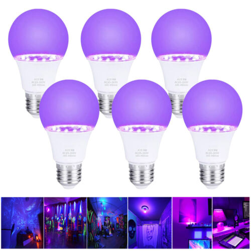 E26 E27 LED UV Light Bulb Ultra Violet Blacklight Bulb Neon Glow in the Dark US - Picture 9 of 18