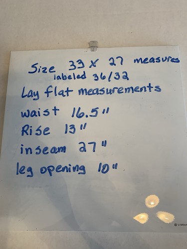 Jordan Craig Jeans Herren 33 x 27 (etikettiert 36/32) High Rise Raw Hem Wide Leg  - Bild 15 von 15
