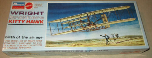 Kit modellino aereo scala Wright Brothers Kitty Hawk - Monogramma Mattel 1967 - Nuovo - Foto 1 di 4