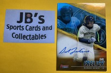 2021 Bowman’s Best Sal Frelick Gold Refractor Auto Autograph #ed 43/50 Brewers