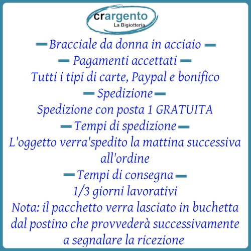 bracciale da donna rigido in acciaio con frase inox braccialetto scritta 17 cm - Foto 3 di 7
