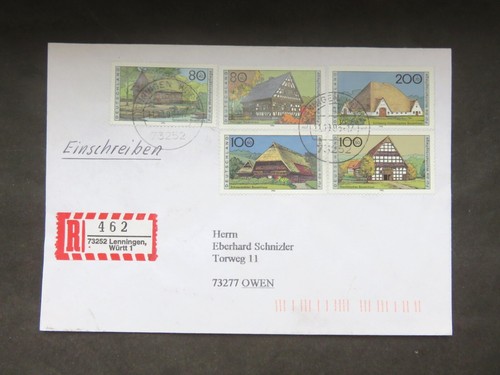 Alemania Alemania 1996 Mi-Nr. DE 1883 - 1887 Bienestar Granjas Pieza de carta - Imagen 2 de 3