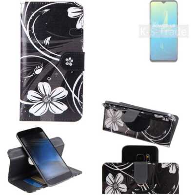 Für Wiko Power U10 360° Schutz Hülle Wallet Case Design Blumen