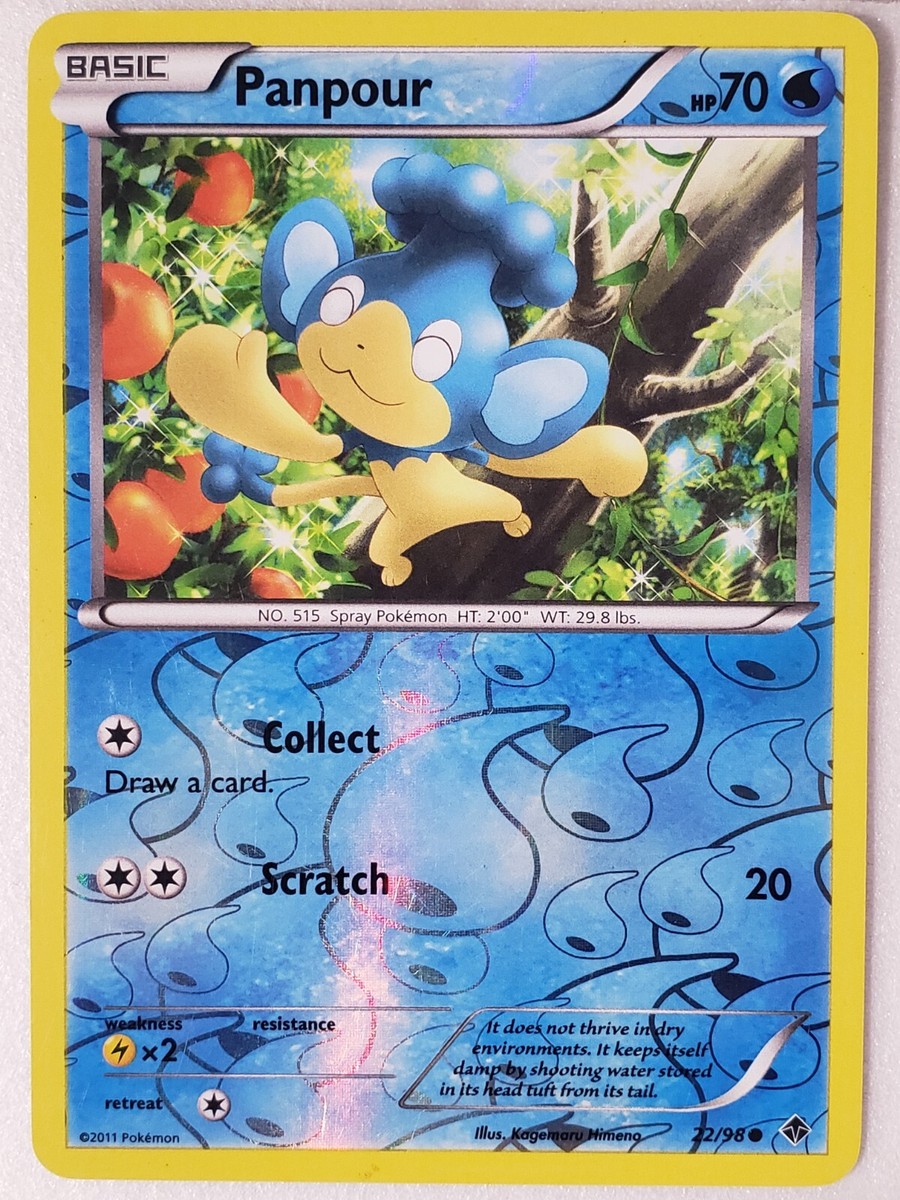 REVERSE HOLO Panpour 22/98 VLP - Emerging Powers Pokemon Card