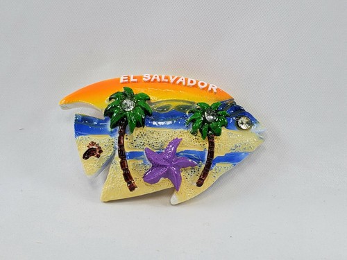 Calamita El Salvador Magneto de porcellana artigianale pesce porcellana salvadoregna - Foto 3 di 5
