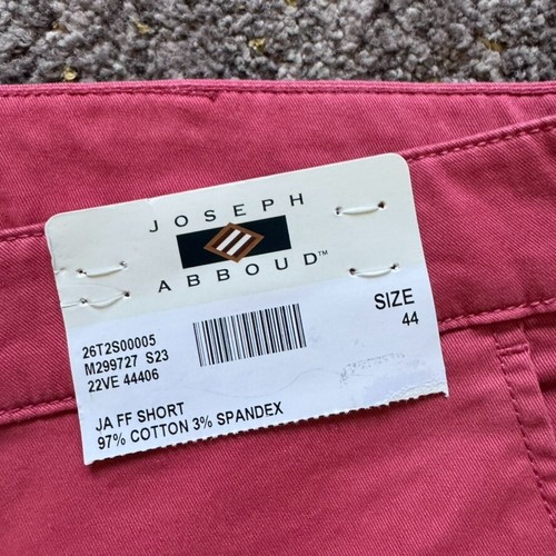 Joseph Abboud Comfort Stretch Chino Short Men's Size 44 Modern Fit Pink - NWT - Picture 4 of 11
