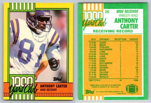 1990 TOPPS Football - 1,000 YARD CLUB - Set  Break - You Pick Complete Your Set - Picture 19 of 19