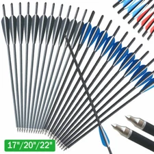 17/20 inch Archery Carbon Crossbow Bolts Half Moon Nock OD 8.8mm Arrows Hunting