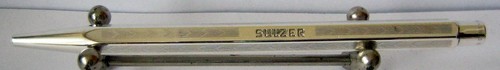 VINTAGE SWISS BALL POINT PEN CARAN d'ACHE ECRIDOR CHEVRON WITH ORIGINAL BOX #61B - Picture 4 of 12