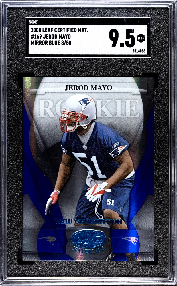 Jerod Mayo Leaf Certified Materials #169 Mirror Blue