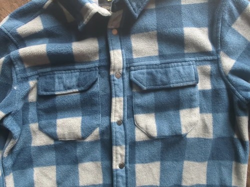Para Hombres Quiksilver Colección Ajuste Moderno Franela Azul Estilo Cuadros Manga Larga Pequeño - Imagen 9 de 13