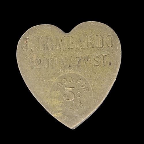 5¢ at Bar J. Lombardo 1202 N. 7th Street Trade Token/Coin - Bild 1 von 2